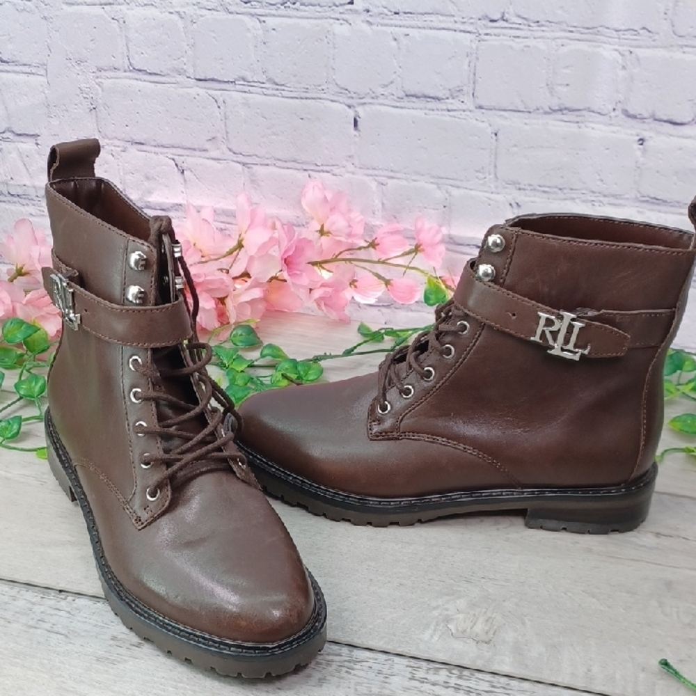 Lauren Ralph Lauren Elridge Lace Up Boot NWOB